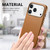 iPhone 17 Pro Max Electroplated Metal Button MagSafe Phone Case - Brown