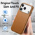 iPhone 17 Pro Max Electroplated Metal Button MagSafe Phone Case - Brown