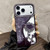 iPhone 17 Pro Max Electroplated TPU Lotus Hollow-carved Rhinestone Glitter Phone Case - Purple