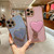 iPhone 17 Pro Max Electroplating Love Heart Holder TPU Phone Case - Purple