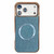 iPhone 17 Pro Max Electroplating PC Glitter Grain MagSafe Phone Case - Blue
