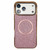 iPhone 17 Pro Max Electroplating PC Glitter Grain MagSafe Phone Case - Pink