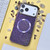 iPhone 17 Pro Max Electroplating PC Glitter Grain MagSafe Phone Case - Purple