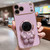 iPhone 17 Pro Max Embrace Stars Electroplating Astronaut Holder Phone Case - Purple