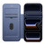 iPhone 17 Pro Max ESEBLE Ultra-thin Card Slot Magnetic Vegan Leather Phone Case - Blue