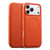 iPhone 17 Pro Max ESEBLE Ultra-thin Card Slot Magnetic Vegan Leather Phone Case - Orange
