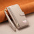 iPhone 17 Pro Max Fantasy Love Heart Zipper Wallet Vegan Leather Phone Case with Strap - Beige