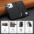 iPhone 17 Pro Max Fantasy Love Heart Zipper Wallet Vegan Leather Phone Case with Strap - Black