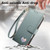 iPhone 17 Pro Max Fantasy Love Heart Zipper Wallet Vegan Leather Phone Case with Strap - Green