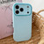 iPhone 17 Pro Max Fat Dun Solid Color Metal Photo Frame TPU Phone Case - Blue