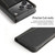 iPhone 17 Pro Max Fierre Shann Cowhide Leather Flip Leather Phone Case - Black