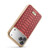 iPhone 17 Pro Max Fierre Shann Python Texture Electroplating PU Phone Case - Red
