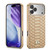iPhone 17 Pro Max Fierre Shann Python Texture Electroplating PU Phone Case - White
