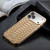 iPhone 17 Pro Max Fierre Shann Python Texture Electroplating PU Phone Case - White