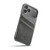 iPhone 17 Pro Max Fierre Shann Retro Oil Wax Texture Card Slots PU Leather Phone Case - Grey