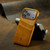 iPhone 17 Pro Max Fierre Shann Retro Oil Wax Texture Card Slots PU Leather Phone Case - Yellow
