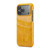 iPhone 17 Pro Max Fierre Shann Retro Oil Wax Texture Card Slots PU Leather Phone Case - Yellow