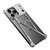 iPhone 17 Pro Max Four Corner Shockproof Lens Bracket Hollow Metal Phone Case - Silver