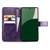 iPhone 17 Pro Max Four-leaf Clasp Embossed Buckle Leather Phone Case - PUrple