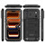 iPhone 17 Pro Max Four-proof Metal Hybrid Silicone Phone Case - Black