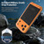 iPhone 17 Pro Max Four-proof Metal Hybrid Silicone Phone Case - Orange