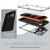 iPhone 17 Pro Max Four-proof Metal Hybrid Silicone Phone Case - Silver
