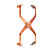 iPhone 17 Pro Max Frameless X-shaped Metal Phone Case - Orange