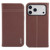 iPhone 17 Pro Max GEBEI Top-grain Horizontal Flip Leather Phone Case - Brown