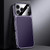 iPhone 17 Pro Max Genuine Leather PC Phone Case - Dark Purple