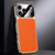 iPhone 17 Pro Max Genuine Leather PC Phone Case - Orange