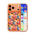 iPhone 17 Pro Max Glittering Crystal Red Heart Pattern Phone Case - Orange