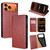 iPhone 17 Pro Max Gloss Oil Solid Color Magnetic Leather Phone Case - Brown