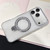 iPhone 17 Pro Max Gradient Glitter Diamonds MagSafe Phone Case - White