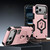 iPhone 17 Pro Max Hexagon Armor Magnetic Holder Weighing Scale Phone Case - Pink