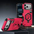 iPhone 17 Pro Max Hexagon Armor Magnetic Holder Weighing Scale Phone Case - Red