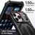 iPhone 17 Pro Max Hidden Metal Holder Magnetic Shockproof Phone Case - Black