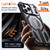 iPhone 17 Pro Max Hidden Metal Holder Magnetic Shockproof Phone Case - Grey