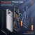 iPhone 17 Pro Max Hidden Metal Holder Magnetic Shockproof Phone Case - Navy Blue