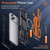 iPhone 17 Pro Max Hidden Metal Holder Magnetic Shockproof Phone Case - Orange