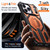 iPhone 17 Pro Max Hidden Metal Holder Magnetic Shockproof Phone Case - Orange