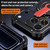 iPhone 17 Pro Max Hollow Borderless Magnetic MagSafe Aluminum Alloy Phone Case - Orange Silver