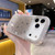 iPhone 17 Pro Max Holographic Starry Pattern TPU Hybrid IMD Full Coverage Phone Case - Brown