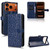 iPhone 17 Pro Max Honeycomb Dot Texture Leather Phone Case - Blue