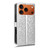 iPhone 17 Pro Max Honeycomb Dot Texture Leather Phone Case - Silver