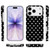 iPhone 17 Pro Max IMD Colorful Dots Pattern TPU Full Coverage Phone Case - Black