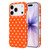 iPhone 17 Pro Max IMD Colorful Dots Pattern TPU Full Coverage Phone Case - Orange