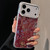 iPhone 17 Pro Max Ink Rhythm Colorful Shell Pattern TPU Hybrid IMD Phone Case - Wine Red