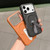 iPhone 17 Pro Max Invisible Holder PC + Vegan Leather Magnetic Phone Case - Brown