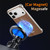 iPhone 17 Pro Max J TRIBE Metal Frameless Wood Texture MagSafe Phone Case - Walnut