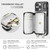 iPhone 17 Pro Max JEEHOOD C22 Series Zipper Wallet Leather Phone Case with Dual Lanyard - White